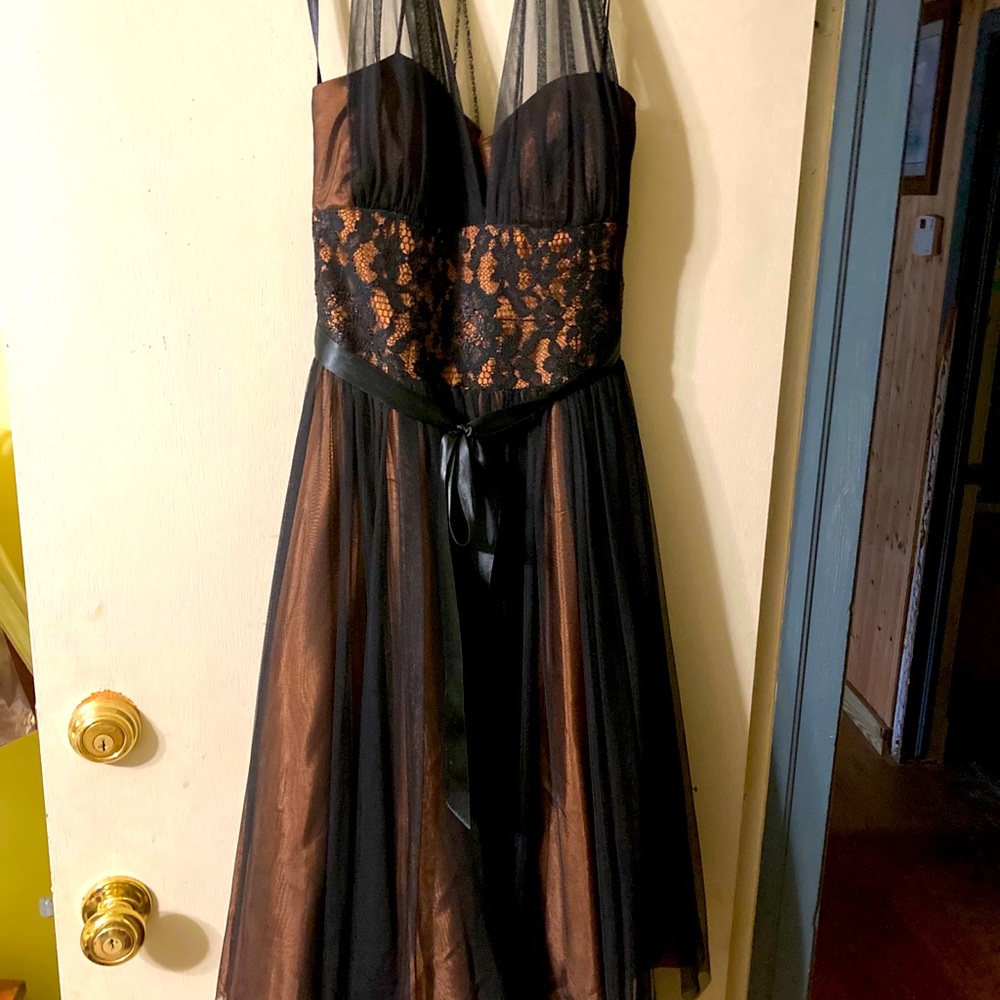 Copper & Black Formal Dress
